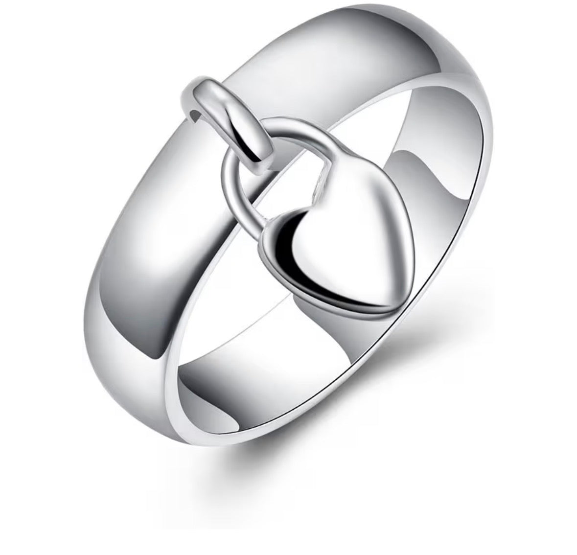 Heart charm Ring