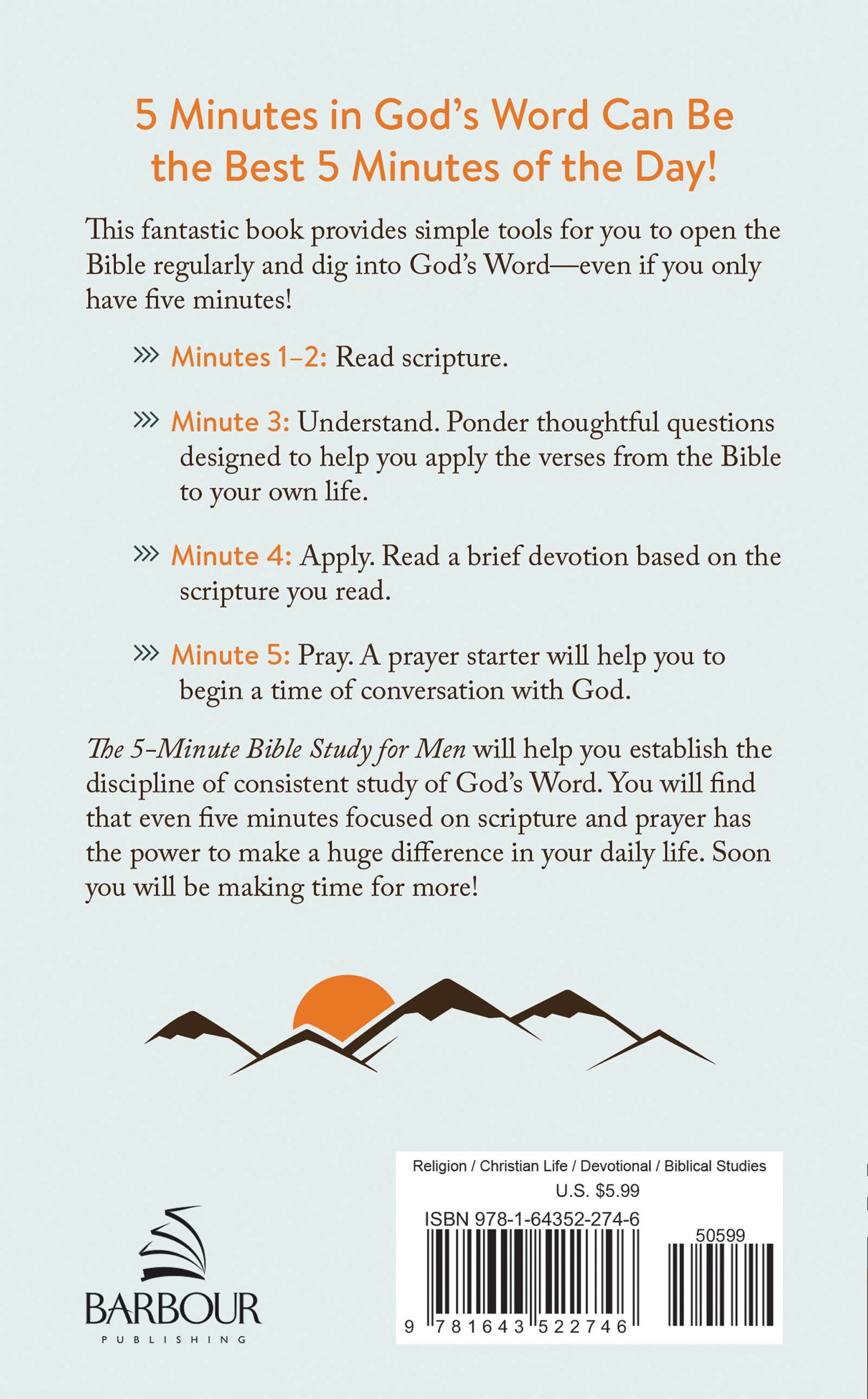 The 5 Minute Bible Study for Men