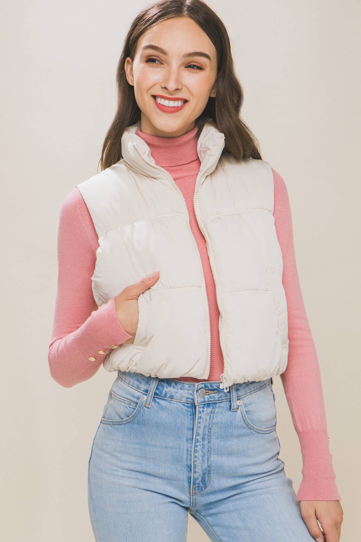 Puffer Vest With Pockets