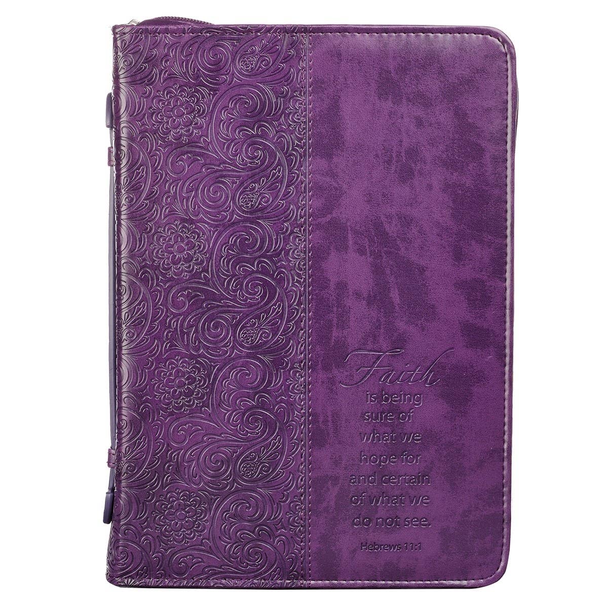 Bible Cover Fashion Purple Faith Heb. 11:1