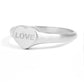 Stainless steel love heart Ring
