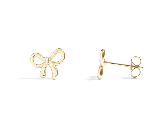 Stainless Steel Bow stud earrings