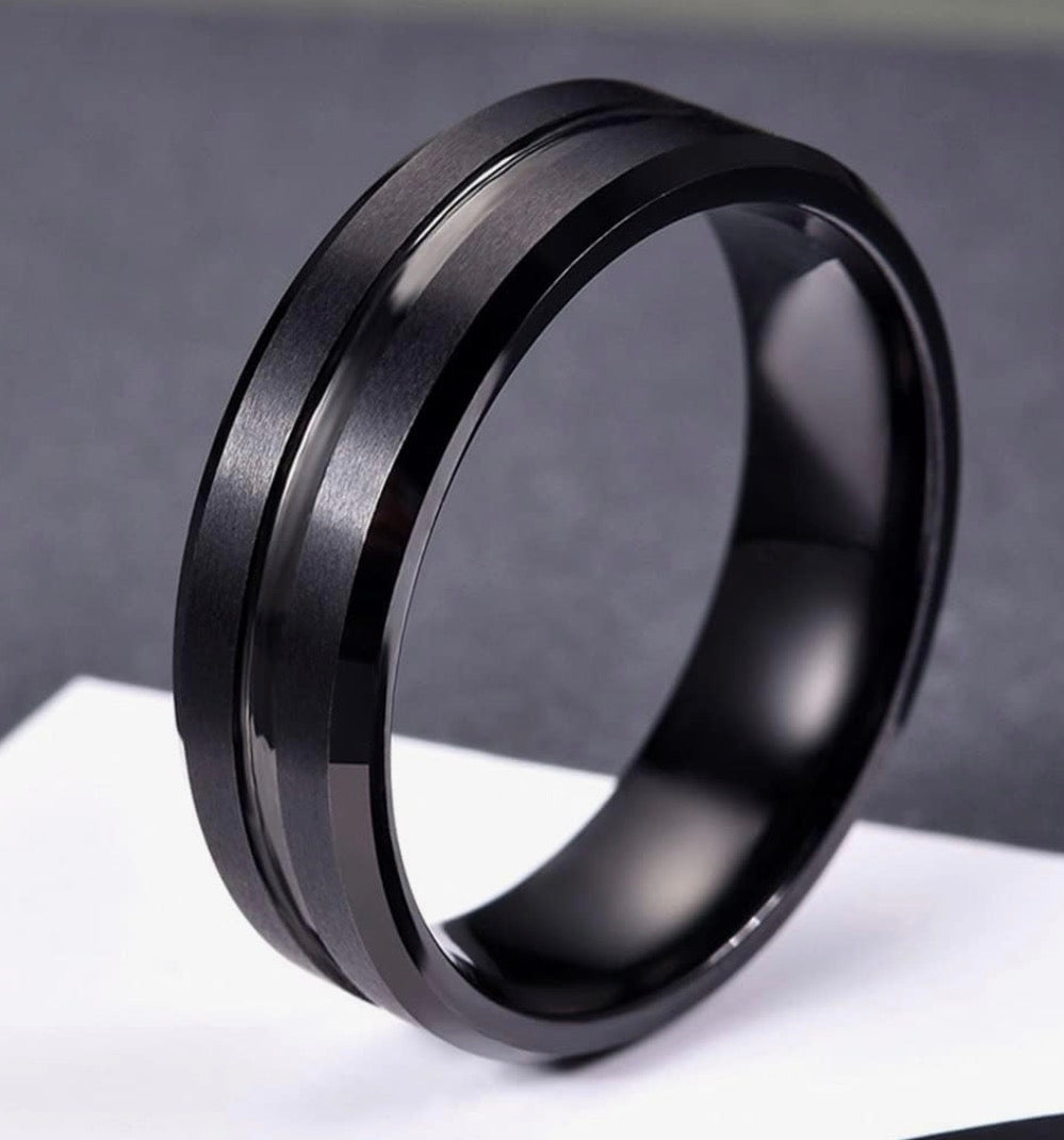 Black groove ring