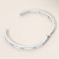 Stainless Steel Stone Bezel Hinged Bangle Bracelet