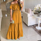 Women's Off-the-Shoulder Spring Short-Sleeve Maxi dress