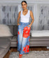 Printed Wide Leg Casual Pants