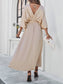 Satin Kimono Sleeve Maxi Dress