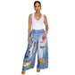 Printed Wide Leg Casual Pants