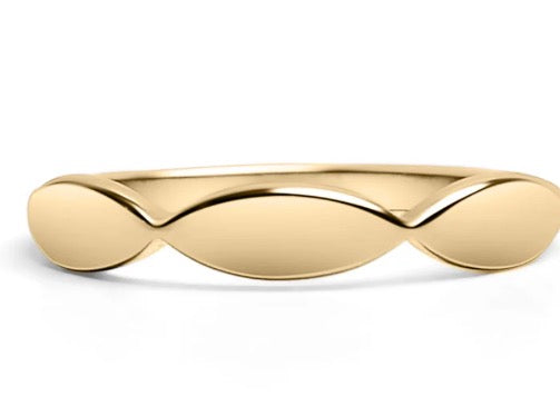 Stainless steel sculpted ring