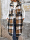 Long Checkered Vest Jacket
