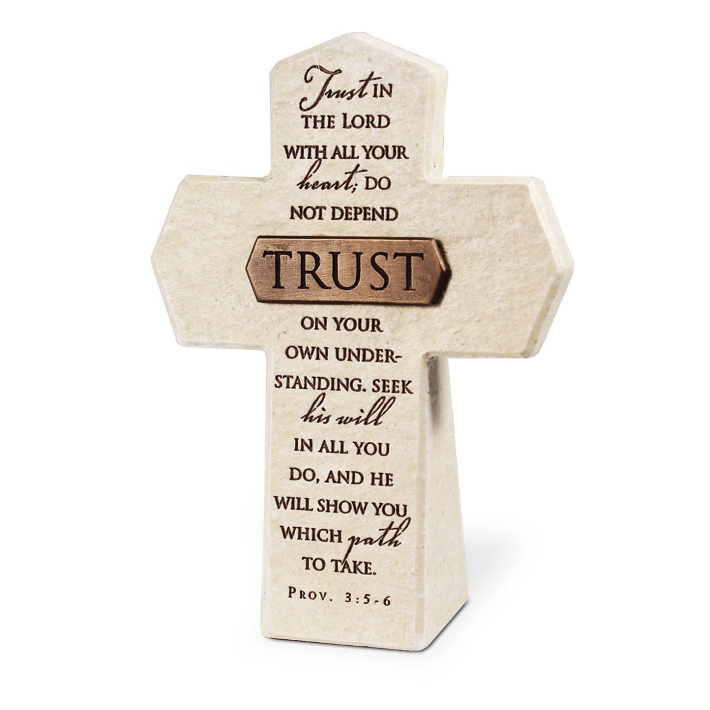 Trust Bronze Finish Title Bar Cross
