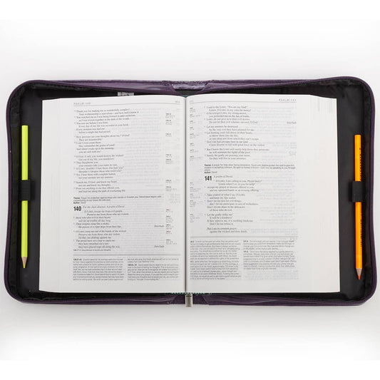 Bible Cover Fashion Purple Faith Heb. 11:1