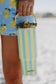 Yellow and Aqua Striped 30 Oz Cabana Tumbler
