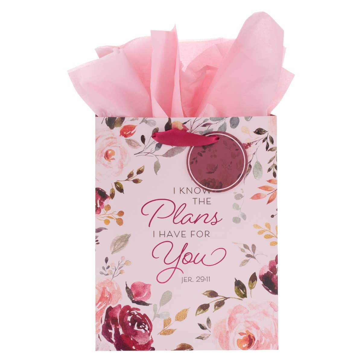 Gift Bag Pink I Know the Plans Jer. 29:11