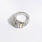 Two Tone Textured Band Ring