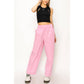 Poplin High Waist Wide Leg Pants