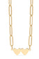 Stainless steel 2 heart necklace