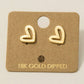 Gold Dipped Heart Stud Earrings