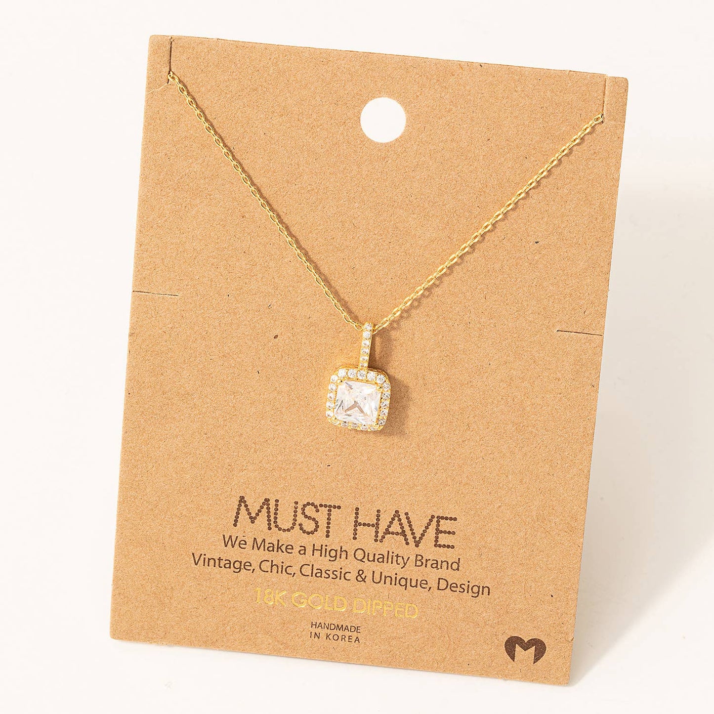 Rhinestone Pendant Necklace