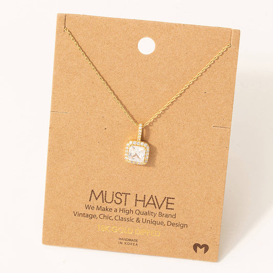 Rhinestone Pendant Necklace