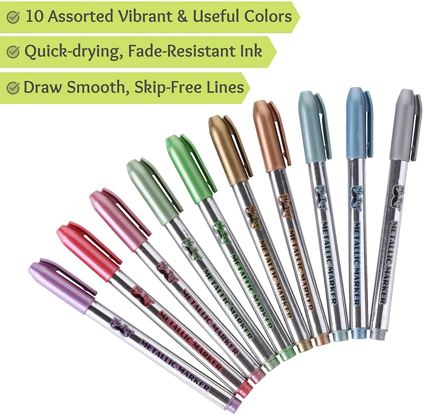 Mr. Pen Metallic Markers: Vibrant Colors for Art