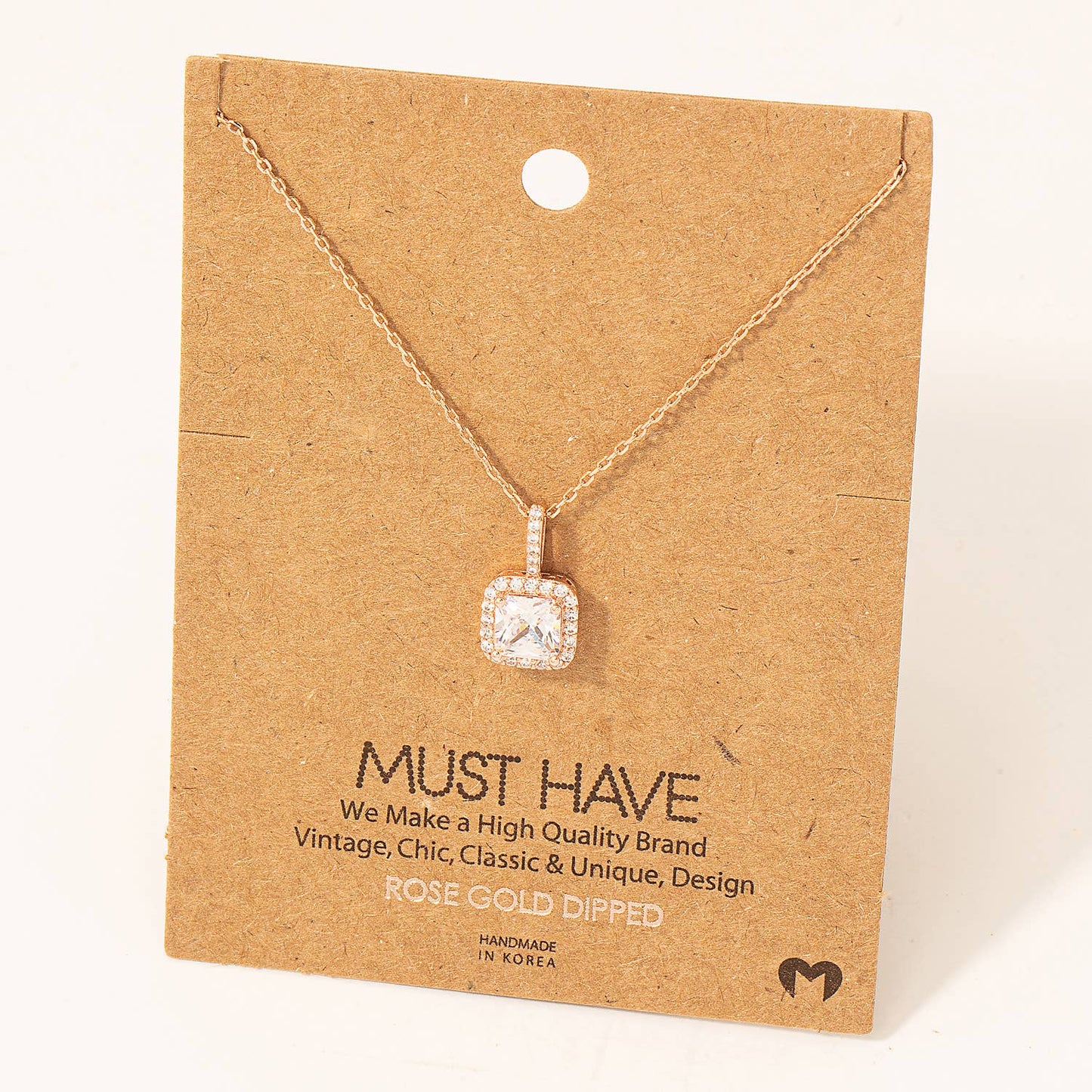 Rhinestone Pendant Necklace