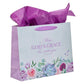 Gift Bag w/ Card LG Landscape Purple God's Grace Col. 4:18