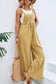 Mid-waist retro solid color loose casual fashion suspenders