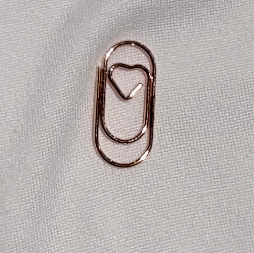Small Heart paper clips
