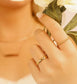 Gold PVD Stainless steel Blank Ring
