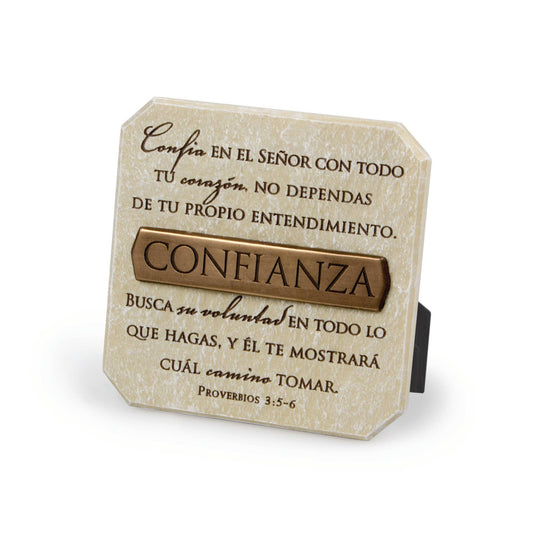 Plq Bronze Finish Title Bar Confianza