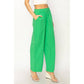 Poplin High Waist Wide Leg Pants