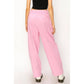 Poplin High Waist Wide Leg Pants