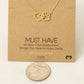 Gold Dipped Dog Paw Heart Cutout Pendant Necklace