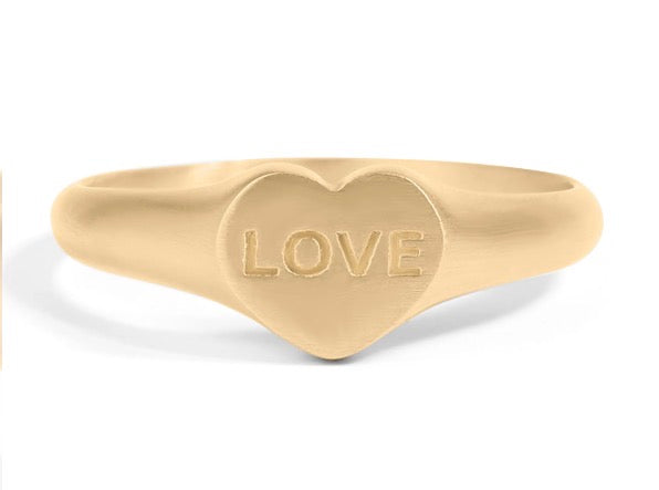 Stainless steel love heart Ring