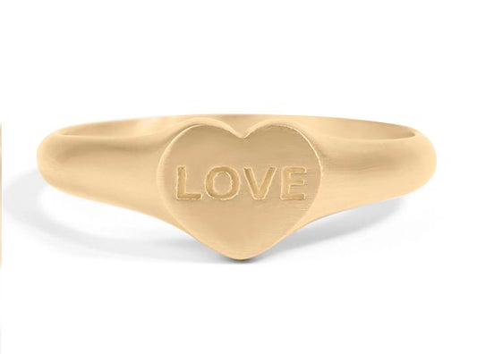 Stainless steel love heart Ring