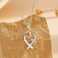 Heart Cross Pendant Necklace Christian Jewelry Gift Women