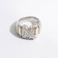 Two Tone Textured Band Ring