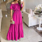 Women's Off-the-Shoulder Spring Short-Sleeve Maxi dress