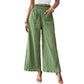 Women's Solid Color Casual Wide Leg Pants For Spring/Summer: Off white