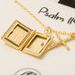 Crucifix And Bible Locket Pendant Necklace