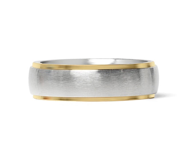 Stainless steel Gold Edge Ring