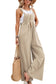 Mid-waist retro solid color loose casual fashion suspenders