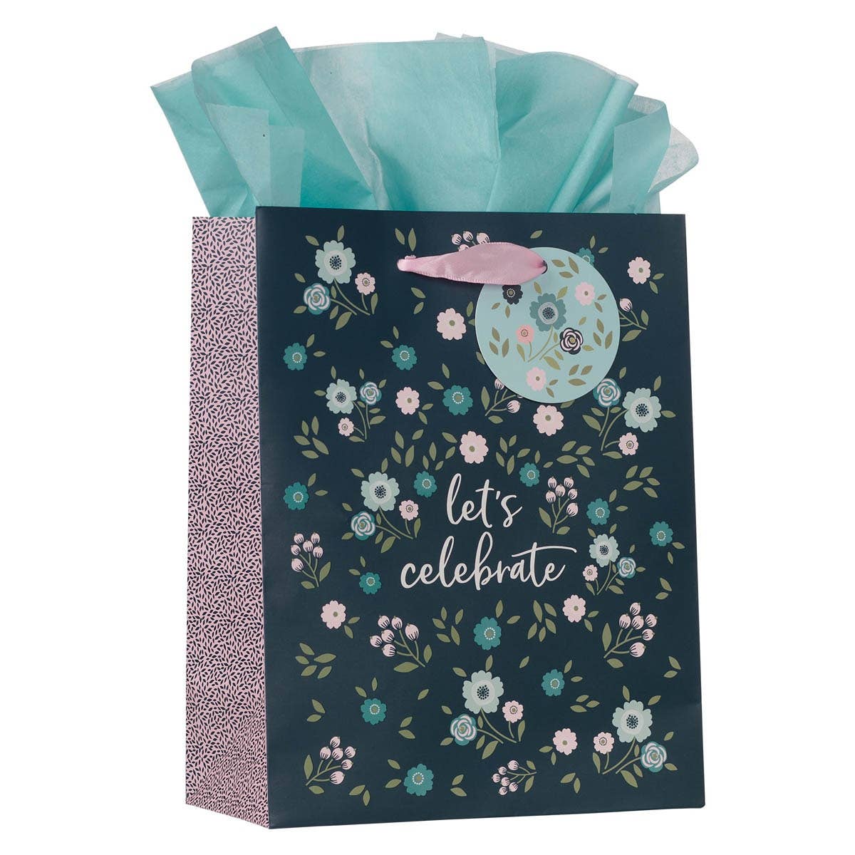 Gift Bag  Blue/Pink Let's Celebrate Ps. 107:4