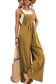 Mid-waist retro solid color loose casual fashion suspenders