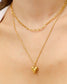Stainless steel heart layered Necklace