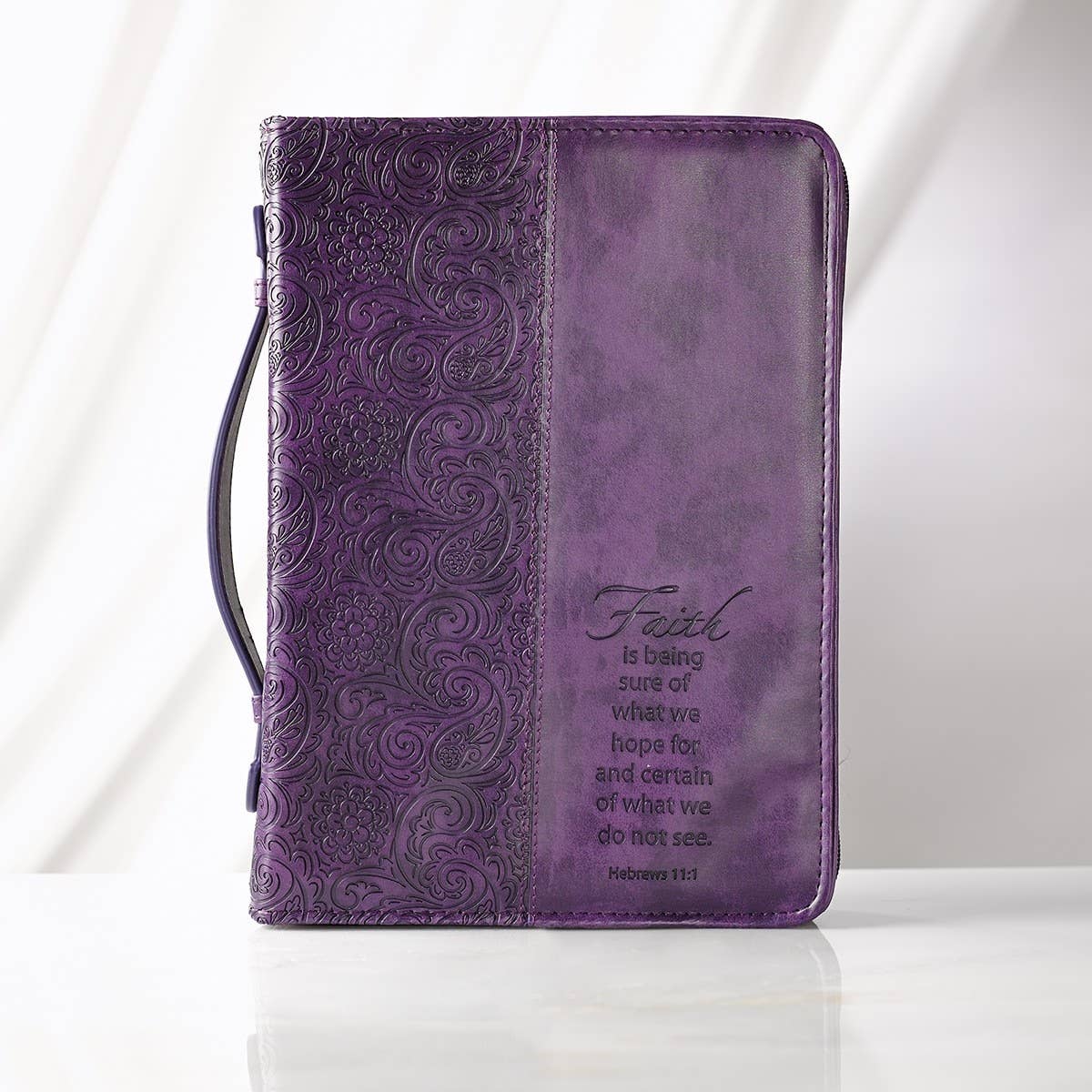 Bible Cover Fashion Purple Faith Heb. 11:1