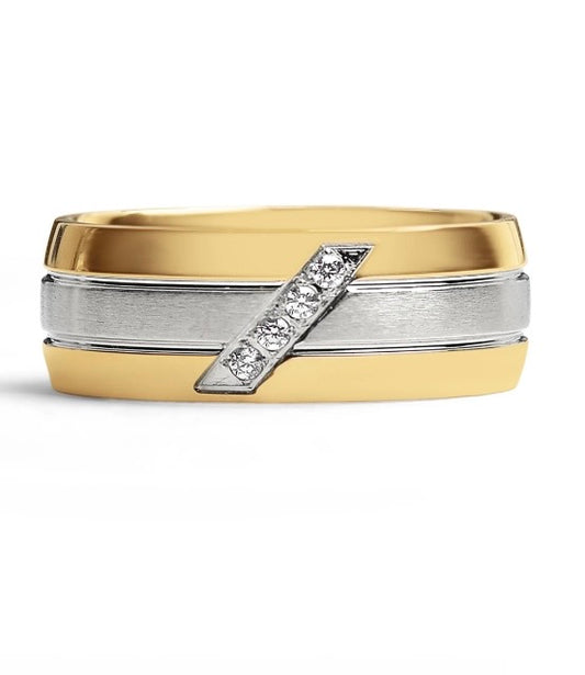 Groove pattern Stainless steel Ring