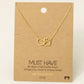 Gold Dipped Dog Paw Heart Cutout Pendant Necklace