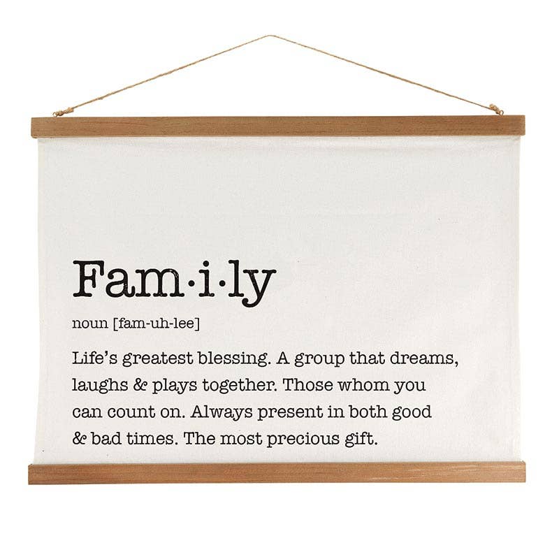 Framed Canvas Banner  Family